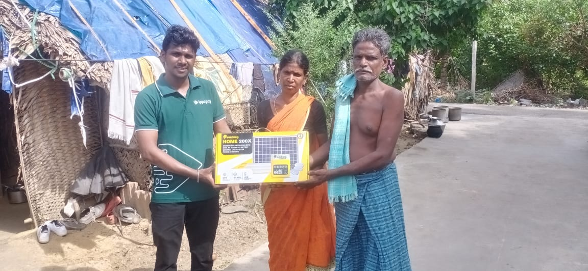 Solar power electricity to Mr. Ramalingam's House, Pallipalayam